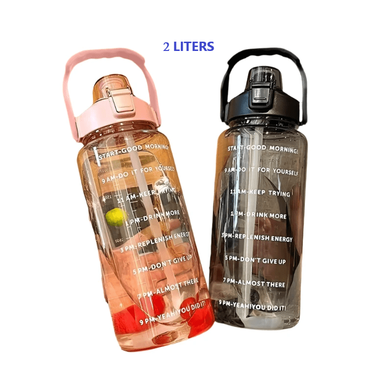 2 Liters Water Bottle Large for Travel Sports Fitness - Bama style