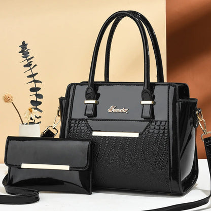 2024 Large Capacity Crocodile 2 Handbag Bags High Quality Large Shoulder Women Fashion - Bama style