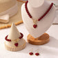 3 Pcs Pearl Necklace Bracelet Jewelry Set Gift - Bama style