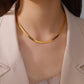 Snake Chain Necklace for Women Men Gold Color Herringbone Choker Neck Chains 2024 - Bama style