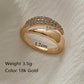 New Ring Trendy Jewelry Stainless Steel 18K Gold Plated Sun Rings for Women Natural Stone - Bama style