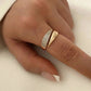 New Ring Trendy Jewelry Stainless Steel 18K Gold Plated Sun Rings for Women Natural Stone - Bama style