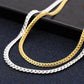 Party Wedding jewelry sets silver 18K gold 6MM chain bracelets necklace - Bama style