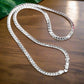 Party Wedding jewelry sets silver 18K gold 6MM chain bracelets necklace - Bama style