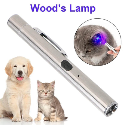 Pet Fungus Detection 365 UV Veterinary Wood Lamp Waterproof Flashlight Skin Ultraviolet Light Cat - Bama style