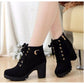 Spring Winter Shoes Women Boots High Quality Lace - up European Ladies - Bama style