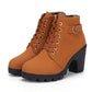 Spring Winter Shoes Women Boots High Quality Lace - up European Ladies - Bama style