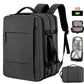 Travel Bag Business School Backpack Expandable USB Bag Large Capacity Laptop Waterproof Fashion - Bama style