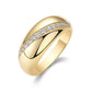 Wedding Ring Original 925 Sterling Silver 18K Gold Plated Lab Diamond Fine Jewelry - Bama style