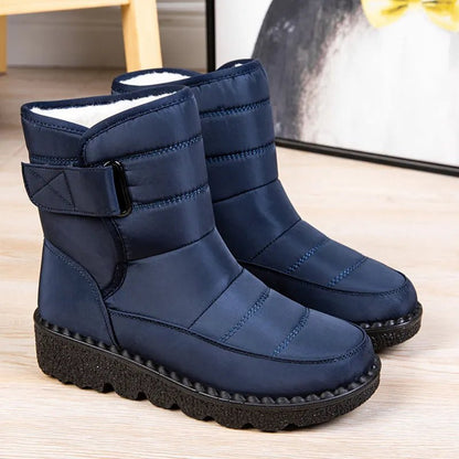 Women Snow Boots Plush Slip On Platform Ladies Shoes Waterproof - Bama style