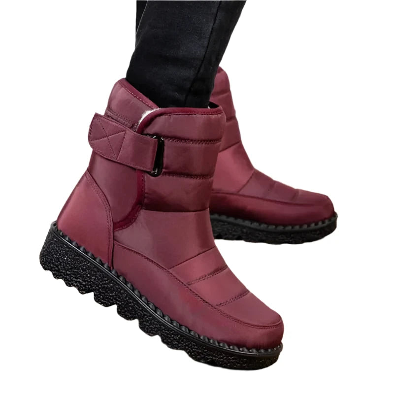 Women Snow Boots Plush Slip On Platform Ladies Shoes Waterproof - Bama style