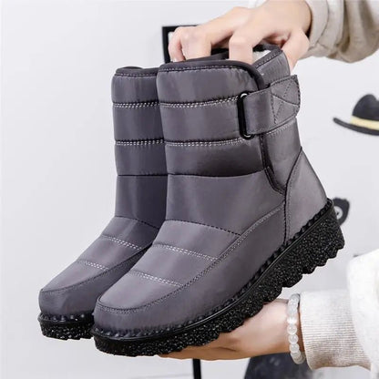 Women Snow Boots Plush Slip On Platform Ladies Shoes Waterproof - Bama style